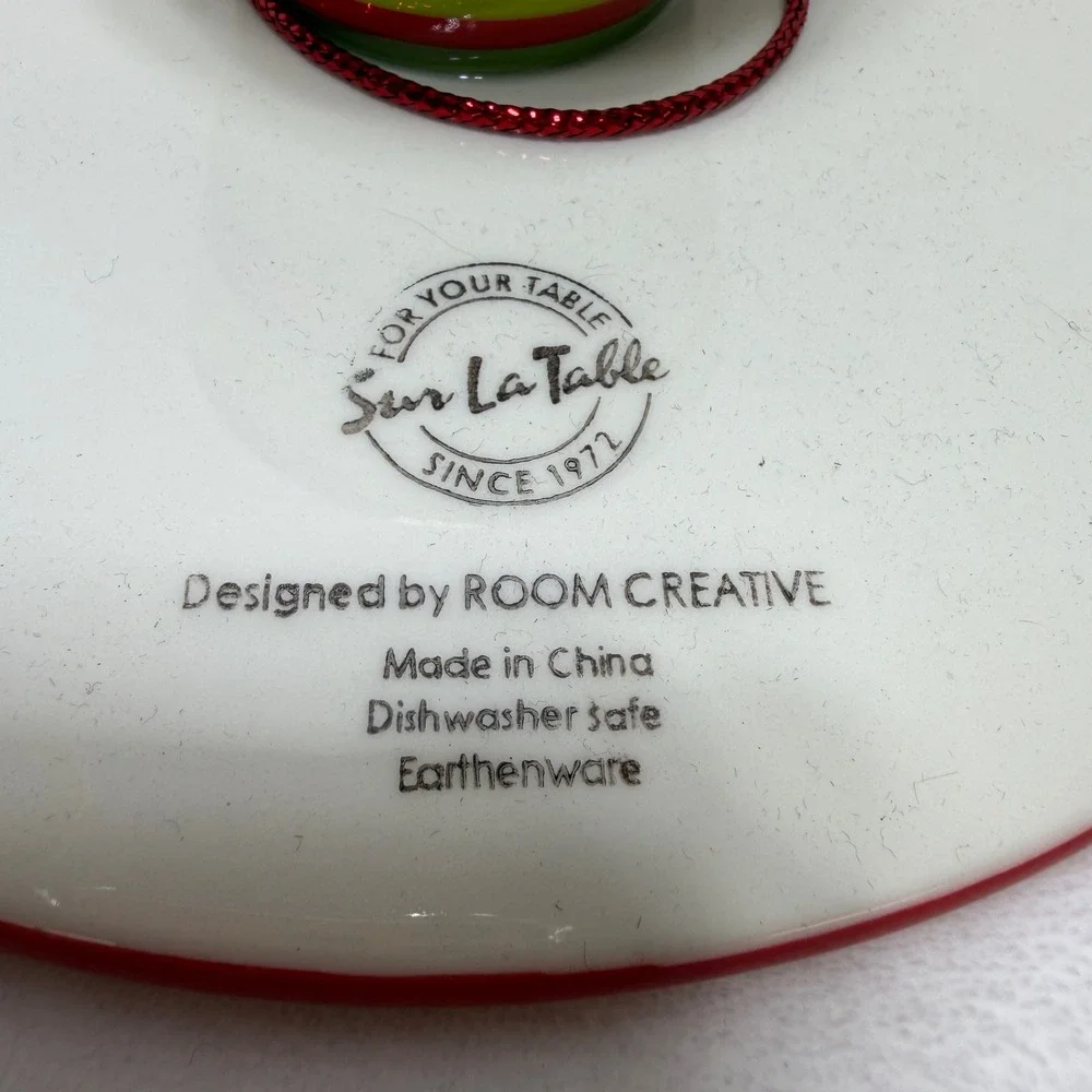 Sur La Table Room Creative Christmas Snowflake Cake Stand Red Green Holiday